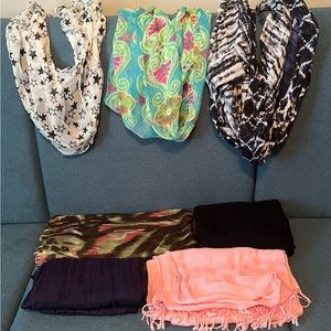 Lot of 7 Scarves